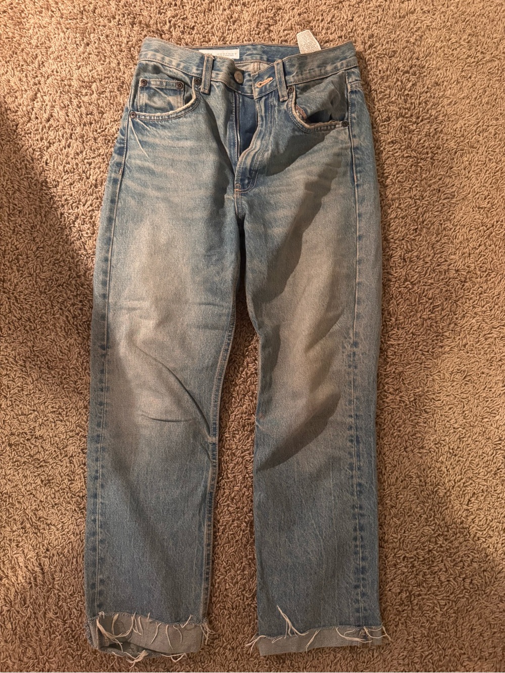 Zara High-Rise Light Blue Washed Jeans